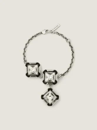 Pulsera Deconstructed Crystals en metal y cristales