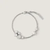 Pulsera y collar de perlas y cristales en metal, cristales y perlas Pulsera y collar de perlas y cristales en metal, cristales y perlas