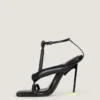 Sandalias de tacón bicolor Boudoir en piel napa