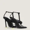 Sandalias de tacón bicolor Boudoir en piel napa