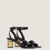 Sandalias de tacón con cinta en piel Sandalias de tacón con cinta en piel