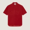 Sobrecamiseta con costuras de alta costura en gamuza