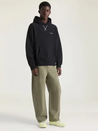Sudadera con capucha y costuras de alta costura en felpa bordada con «Givenchy Paris»
