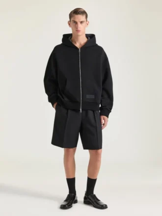 Sudadera con capucha y cremallera Couture Seam en tejido scuba