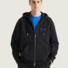 Sudadera con capucha y cremallera de felpa con estampado del sello de Givenchy