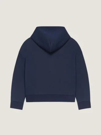 Sudadera con capucha y cremallera en tejido scuba