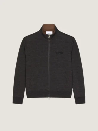 Sudadera con cremallera de lana con grosgrain de Givenchy Paris