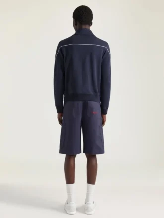 Sudadera con cremallera de lana con parche de Givenchy Paris