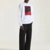 Sudadera de felpa con estampado surrealista