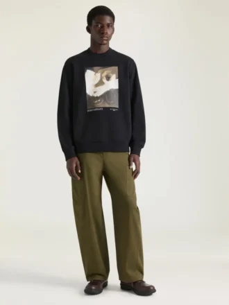 Sudadera de felpa con estampado surrealista