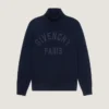 Suéter de cuello alto de algodón con bordado Givenchy Paris Suéter de cuello alto de algodón con bordado Givenchy Paris