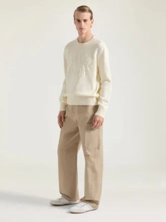 Suéter de punto de algodón con bordado «Givenchy Paris»