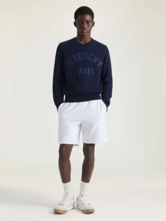 Suéter de punto de algodón con bordado «Givenchy Paris»