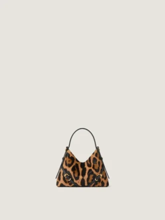 Voyou Bag de piel con efecto pony y estampado de leopardo