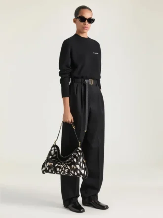 Voyou Bag mediana en piel con efecto potro y estampado animal