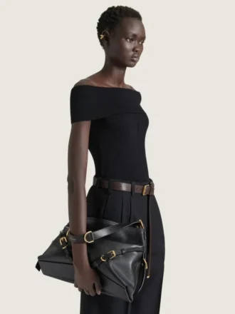 Voyou Bag mediano de piel brillante